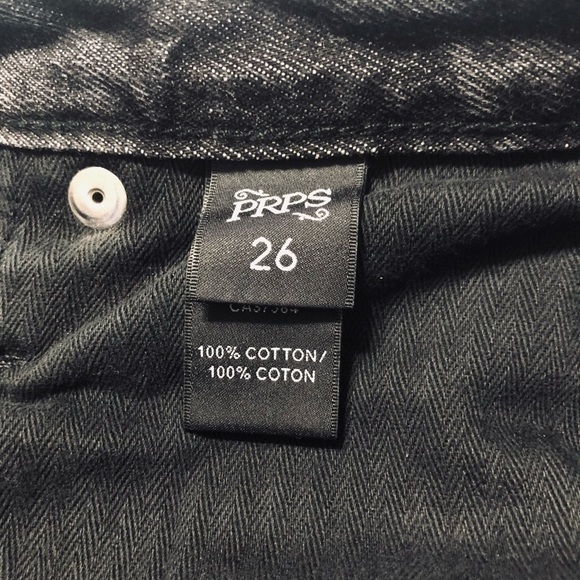 NWT PRPS Mulsanne Distressed Flare Jeans Black 26 - Picture 13 of 14
